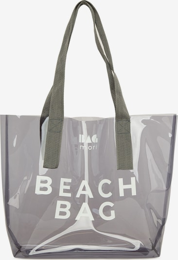 BagMori Strandtasche in grau / weiß, Produktansicht