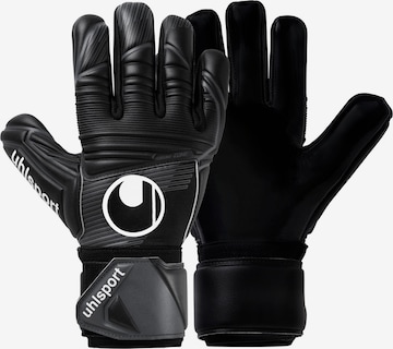 UHLSPORT Athletic Gloves in Black: front