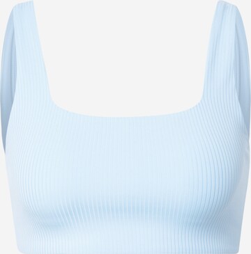 Girlfriend Collective - Bustier Sujetador deportivo en azul: frente