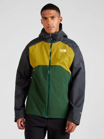 THE NORTH FACE Средняя посадка Куртка в спортивном стиле 'Stratos' в Зеленый: спереди