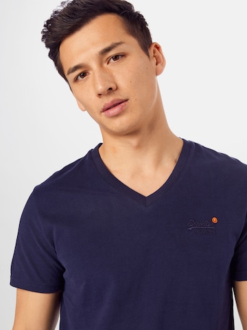 Superdry Regular Fit T-Shirt in Blau