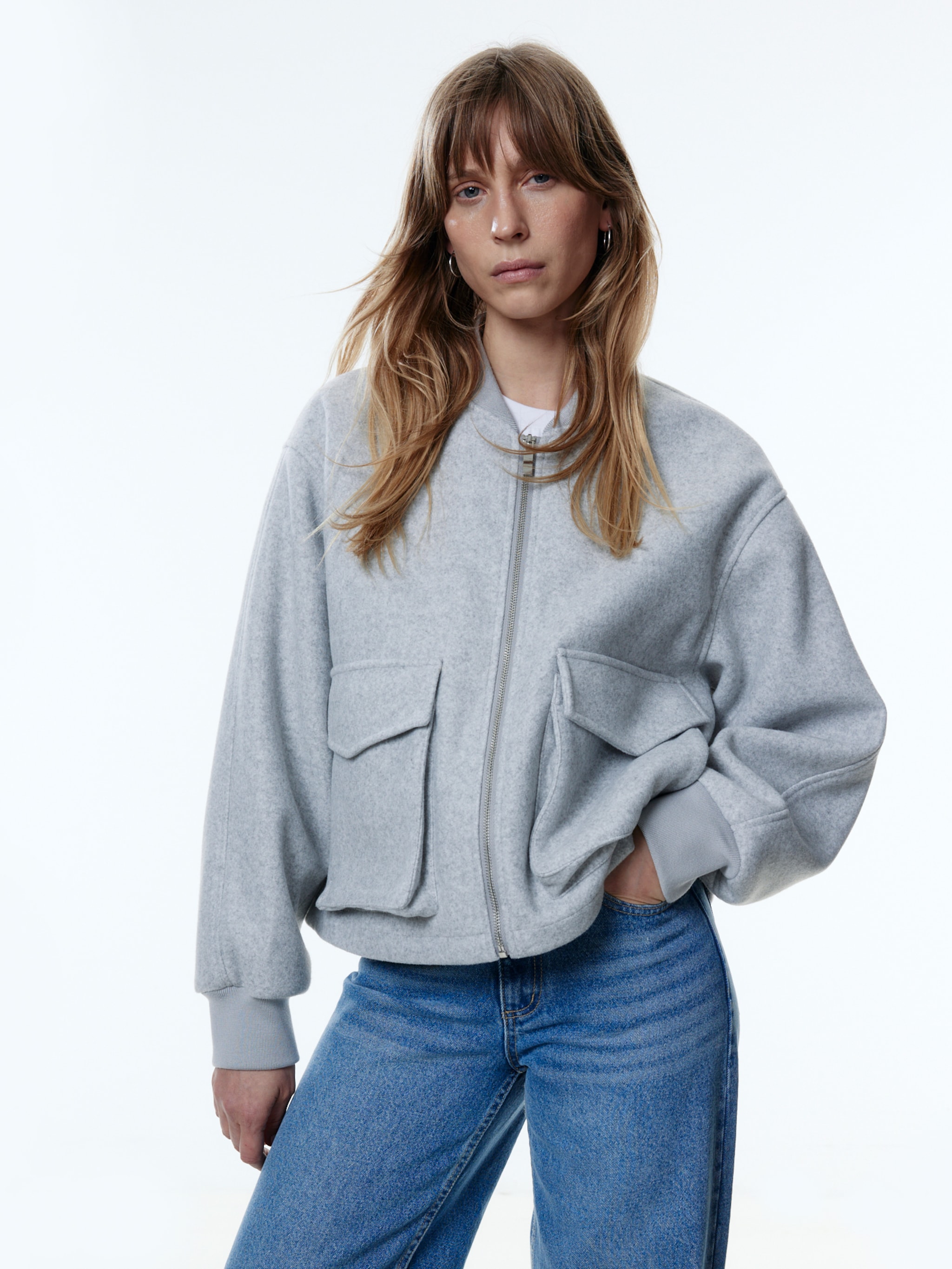 EDITED Produkte Jacke 'Monisha' graumeliert