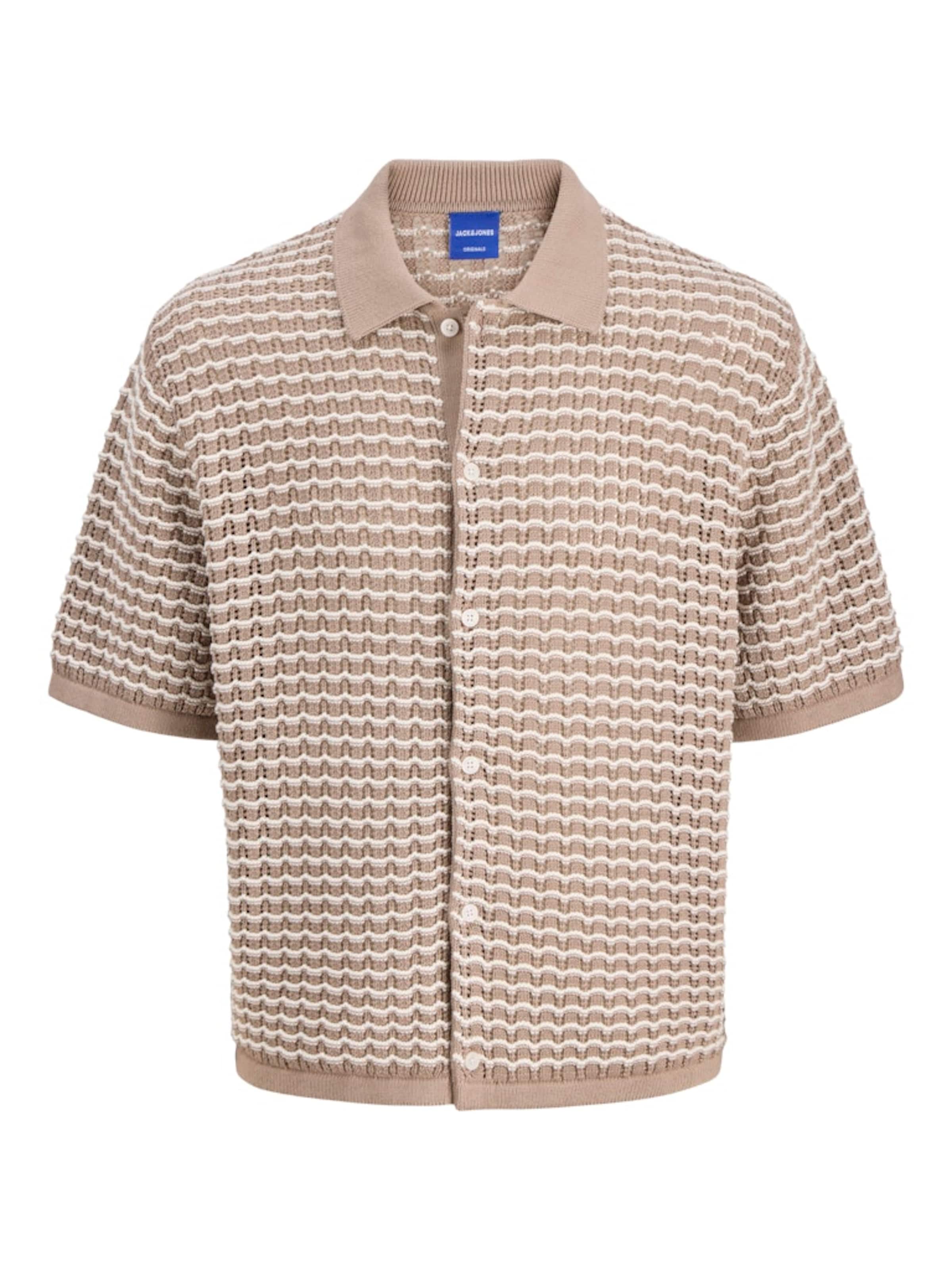 JACK & JONES Strickjacke 'JORDia' in Braun: Vorderseite