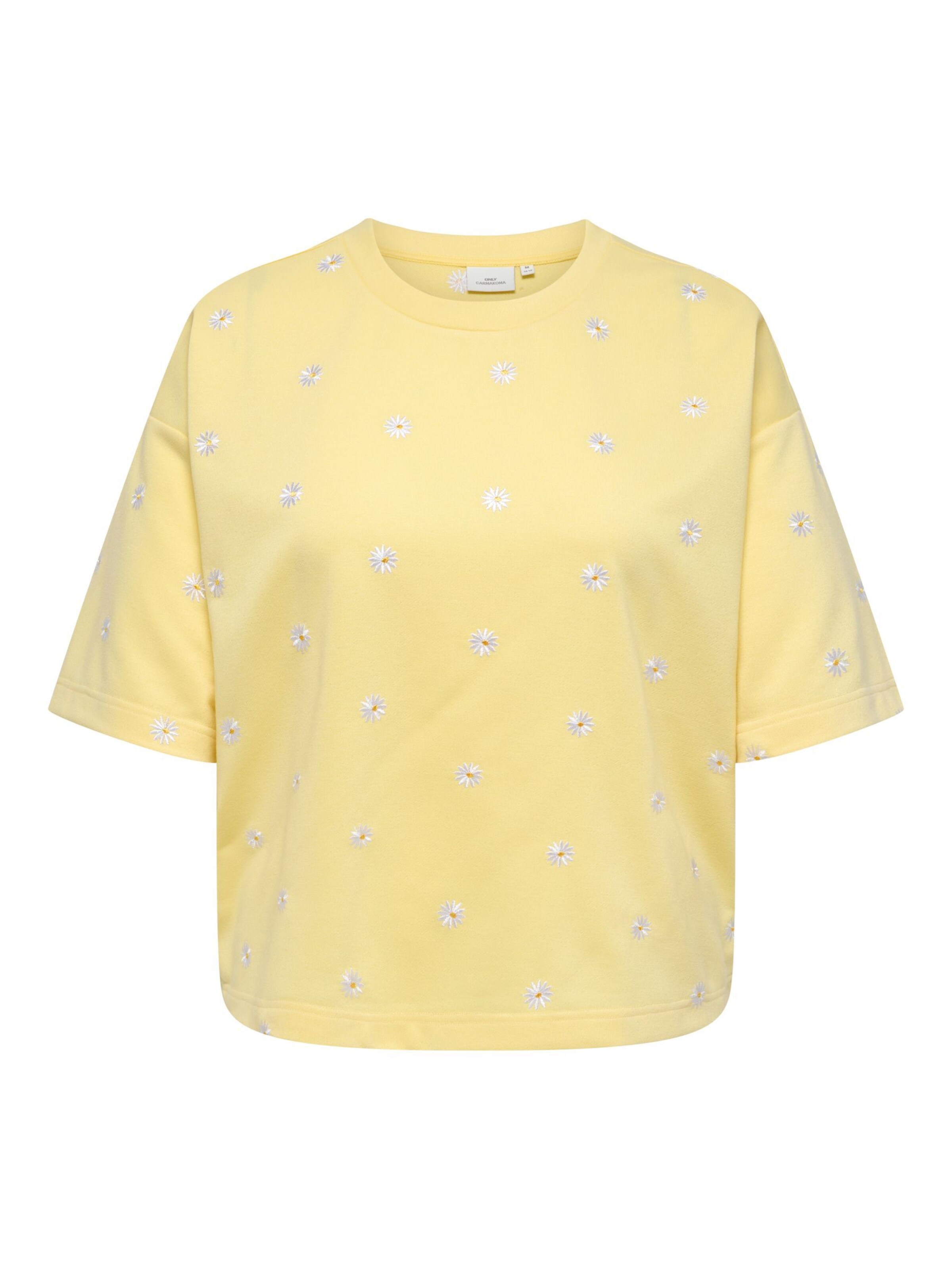 Felpa 'CARLUNA' di ONLY Carmakoma in giallo: frontale