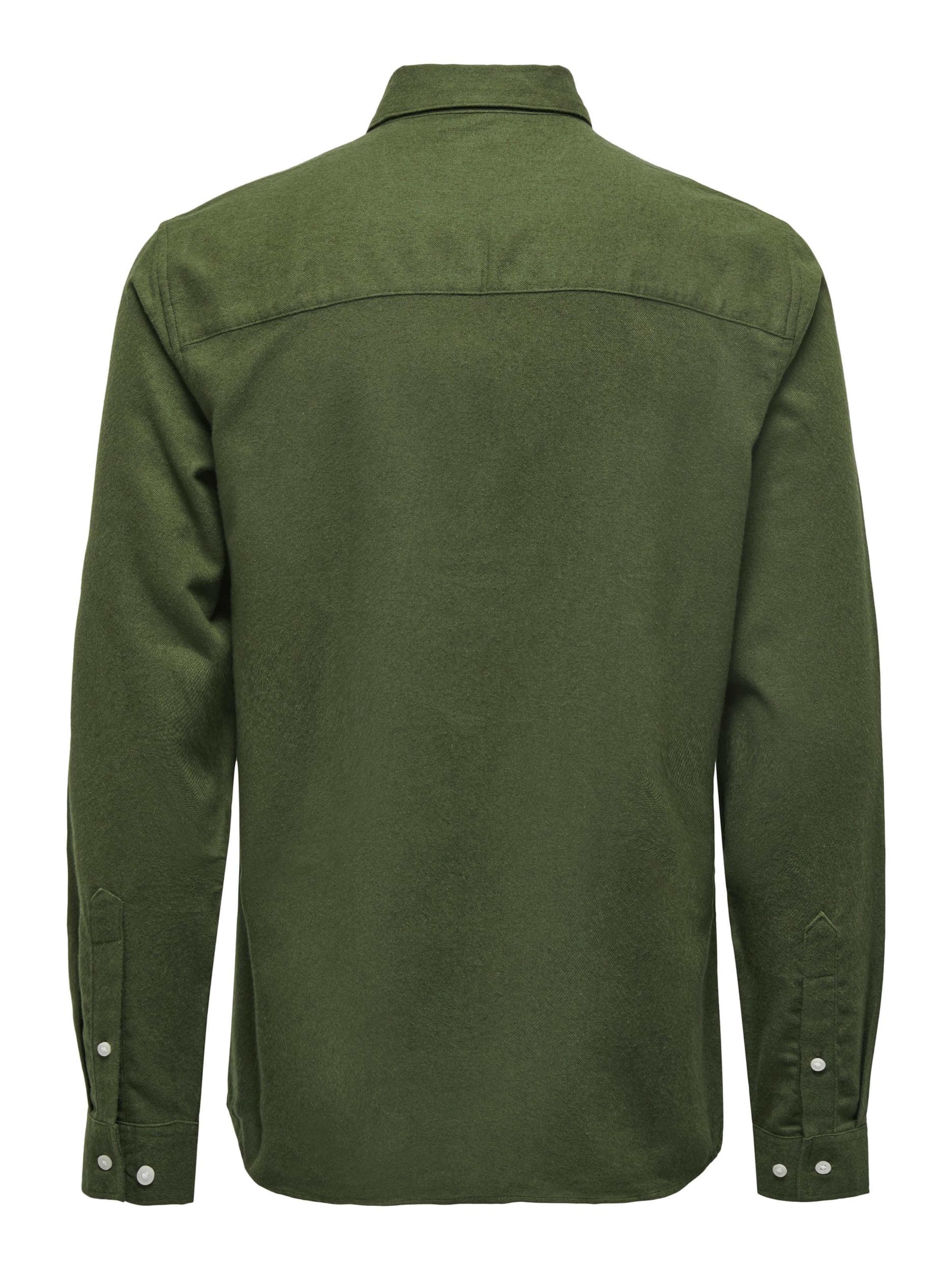 Coupe slim Chemise 'ONSGudmund' Only & Sons en vert