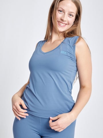 SPORTKIND - Top deportivo 'Loose Fit V-Neck' en gris: frente