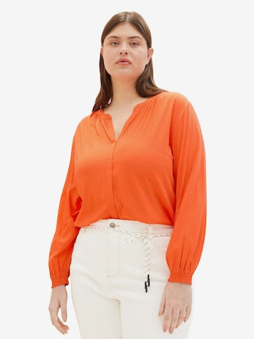 Tom Tailor Women + Blouse in Rood: voorkant