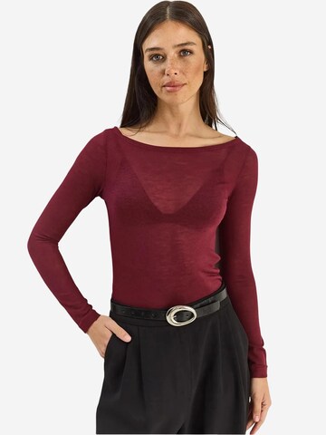 Camicia da donna di Bianco Lucci in rosso: frontale