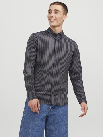 JACK & JONES Regular fit Button Up Shirt in Blue: front