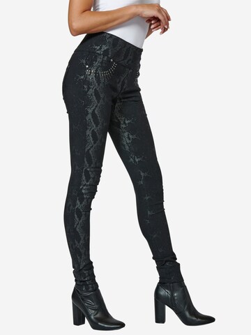 KOROSHI Skinny Broek in Zwart