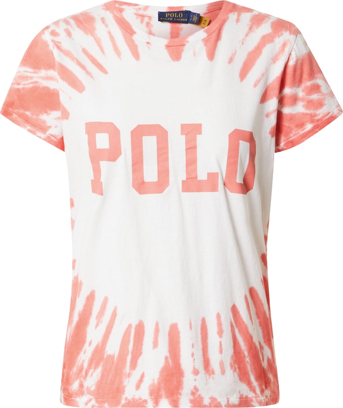 Polo Ralph Lauren T-Shirt in Pastellrot Weiß