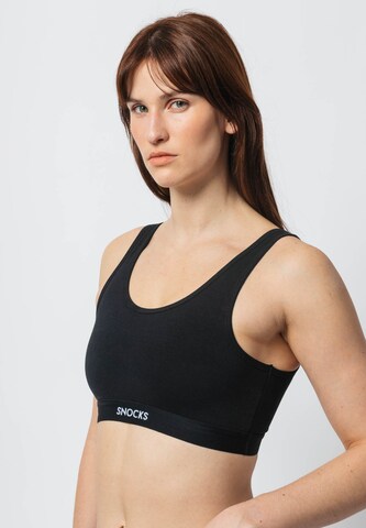 SNOCKS Bustier Soft BH in Schwarz: Vorderseite