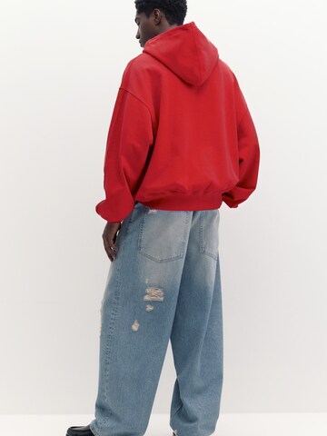 Pull&Bear Sweat jacket 'STWD' in Red