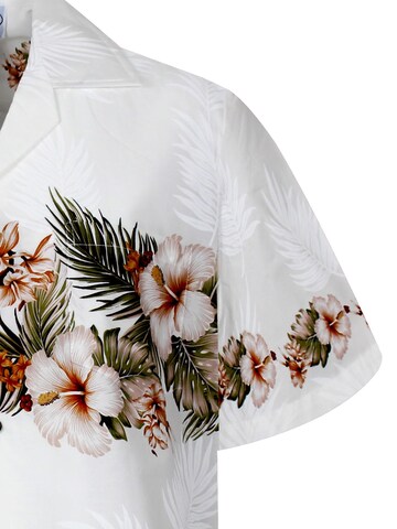 Pacific Legend Regular Fit Hemd 'Blumen'‌‌‌‌‌‌‌ in Weiß