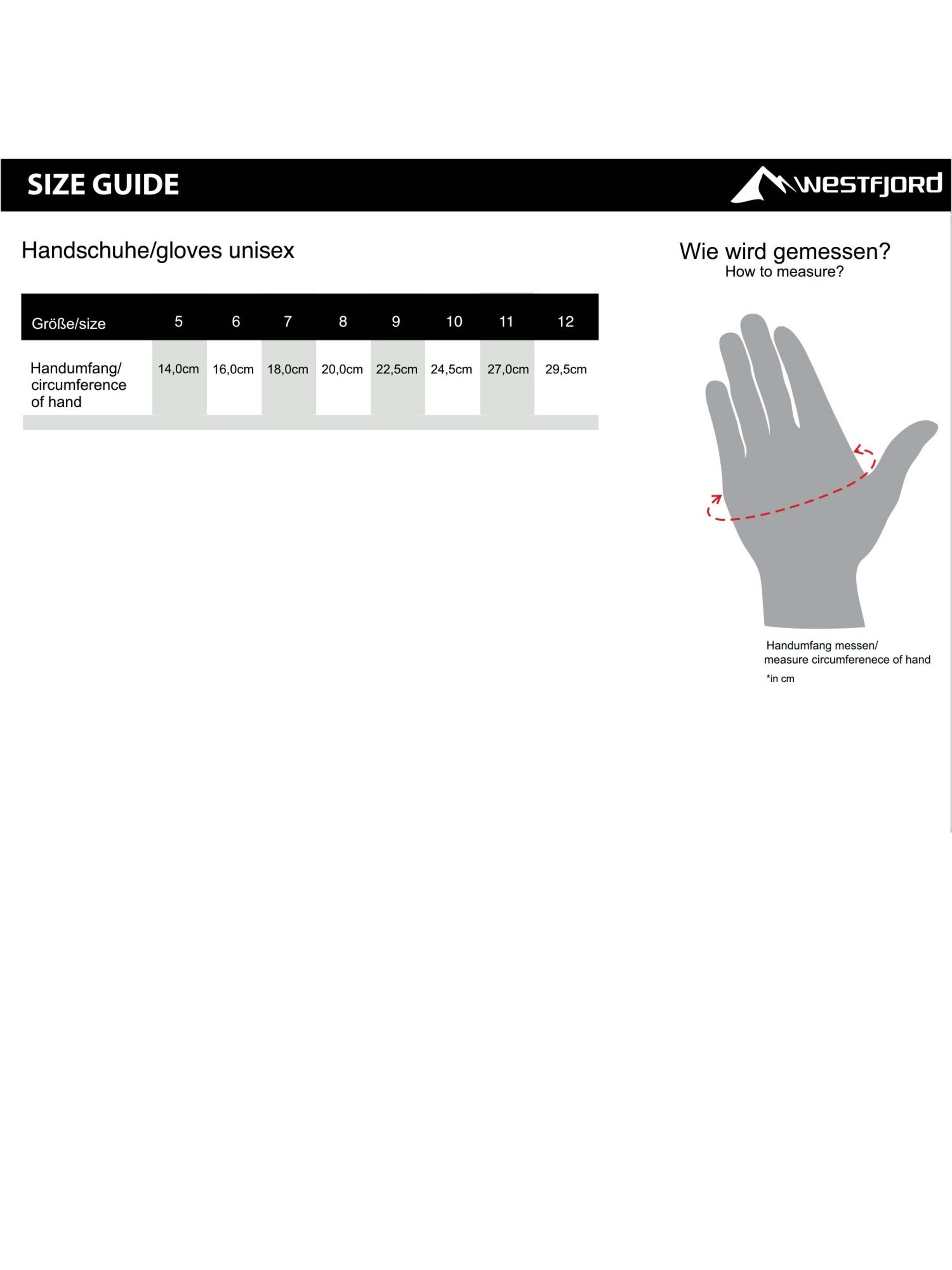 WESTFJORD Full Finger Gloves in Black