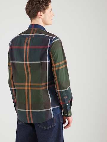 Barbour Regular Fit Hemd 'Harris' in Grün
