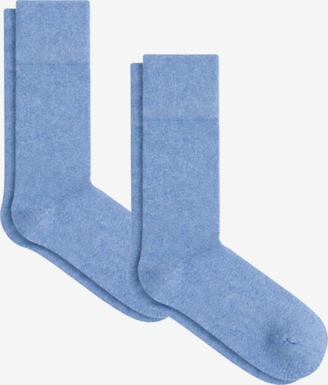 Albero Natur Socken 'Bio-Baumwoll-Frotteesocken Unisex – 2er Pack' in Blau: Vorderseite