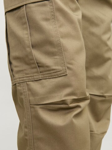 JACK & JONES Tapered Trousers 'JPSTKANE JJROUPE' in Beige