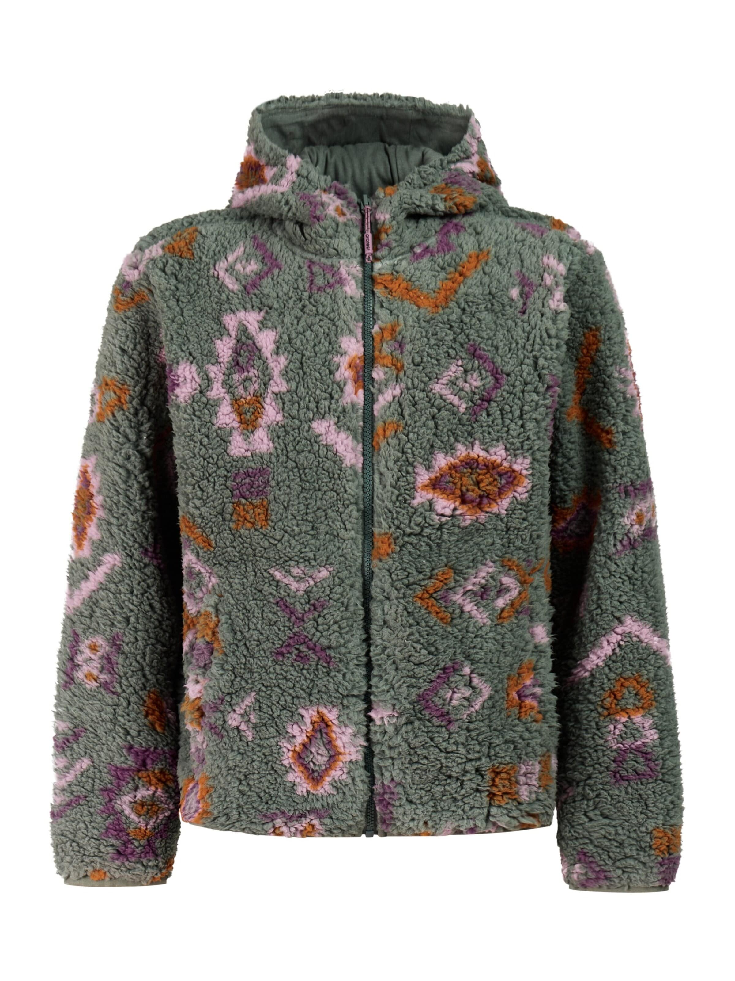 PROTEST Fleece jas 'PRTKylee JR' in Groen: voorkant