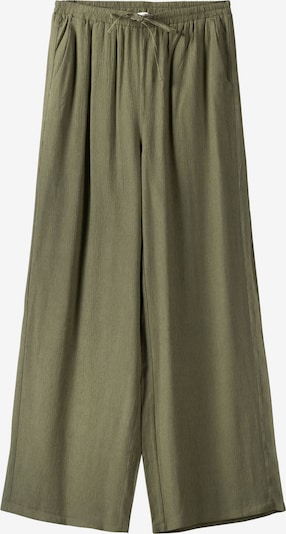 Bershka Pantalon en olive, Vue avec produit