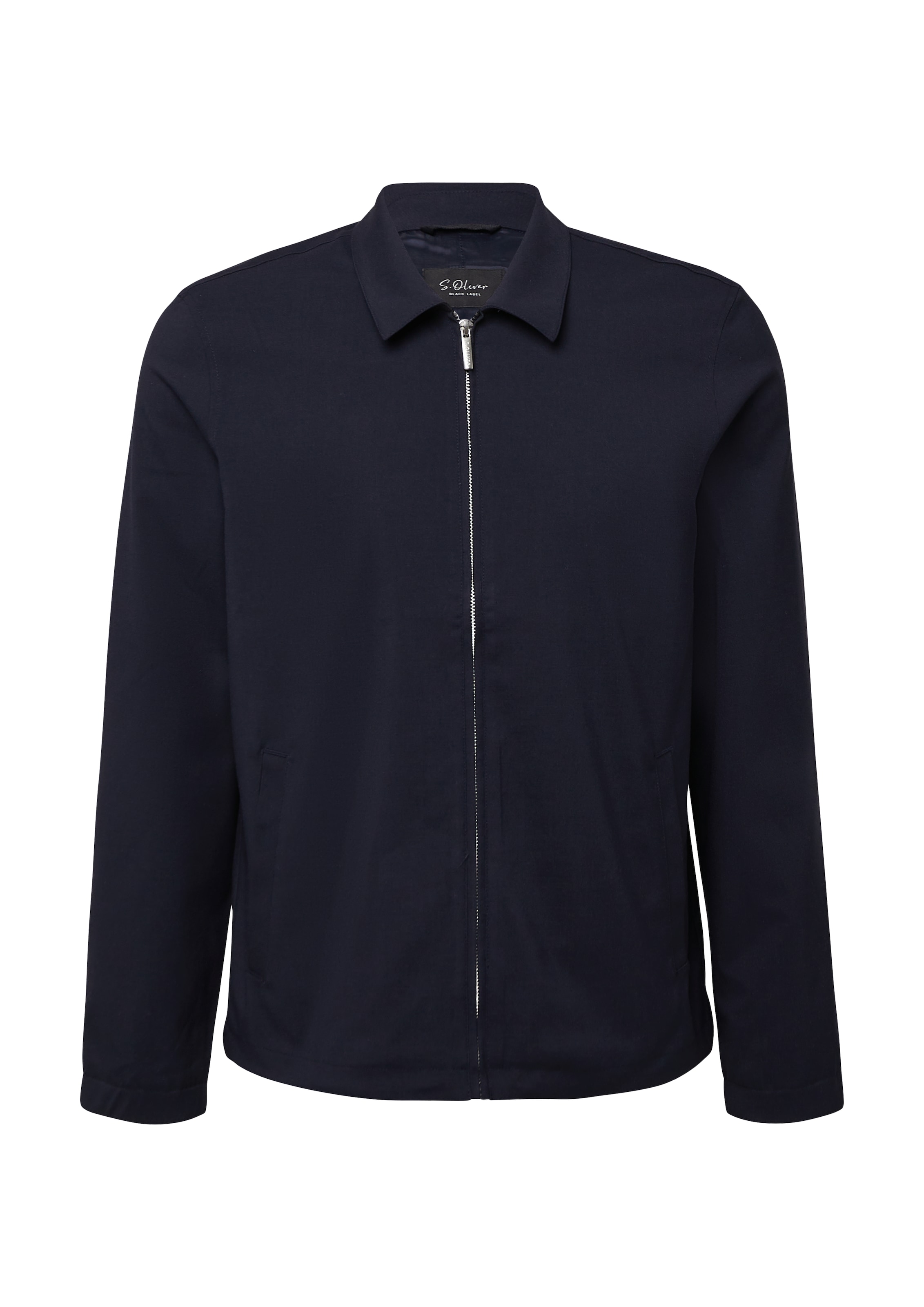 s.Oliver BLACK LABEL Sweatjacke in Blau: Vorderseite