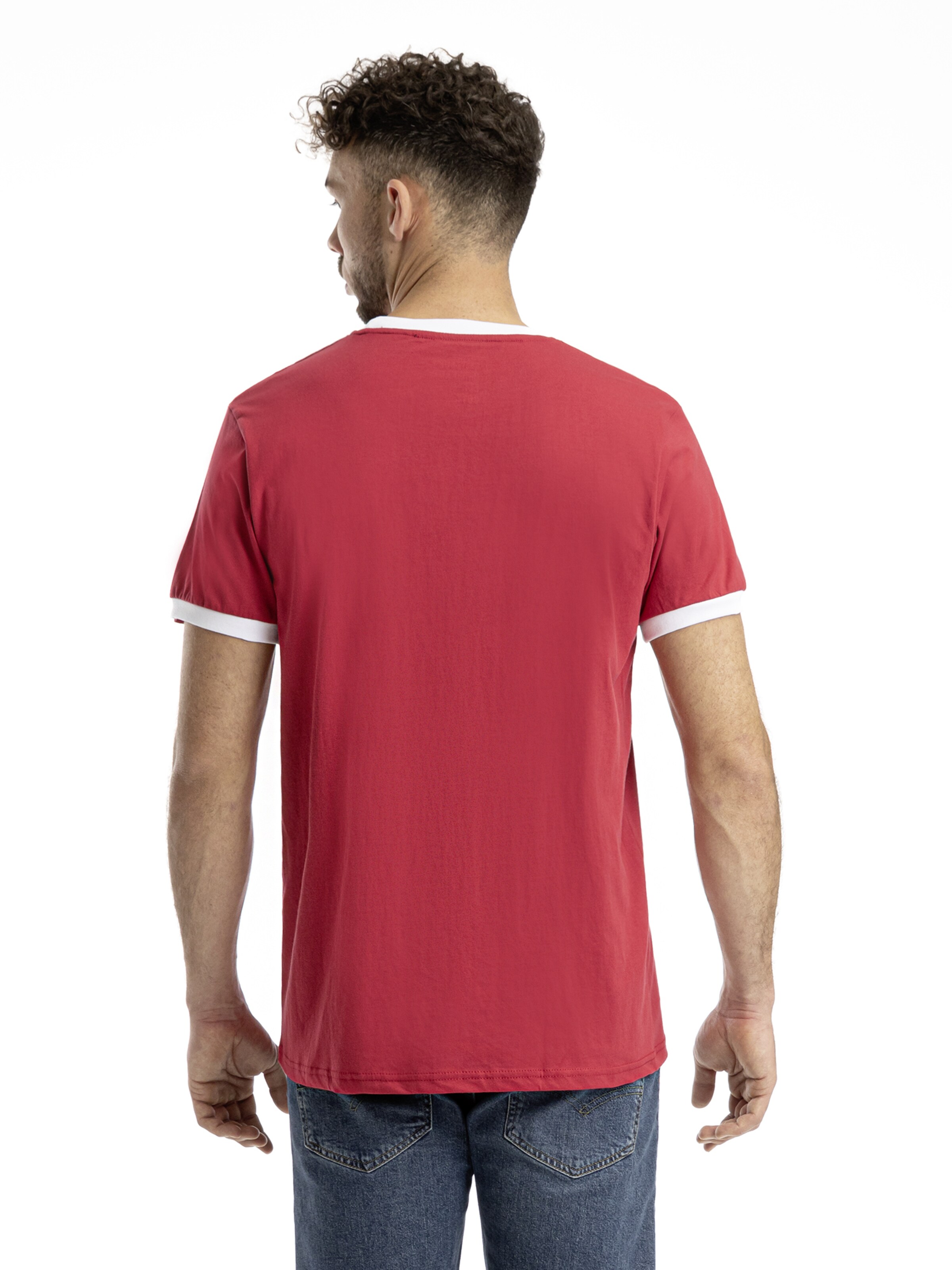 SPITZBUB Shirt ' Full Sports ' in Red