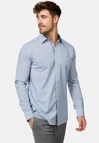 INDICODE JEANS Regular fit Button Up Shirt in Blue