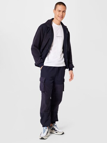 Mennace Tapered Cargo Pants in Blue