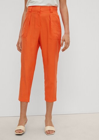 Regular Pantalon COMMA en orange : devant
