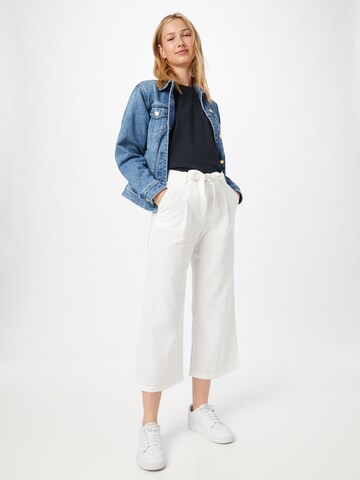 OPUS Wide leg Pleat-Front Pants 'Mareika' in White