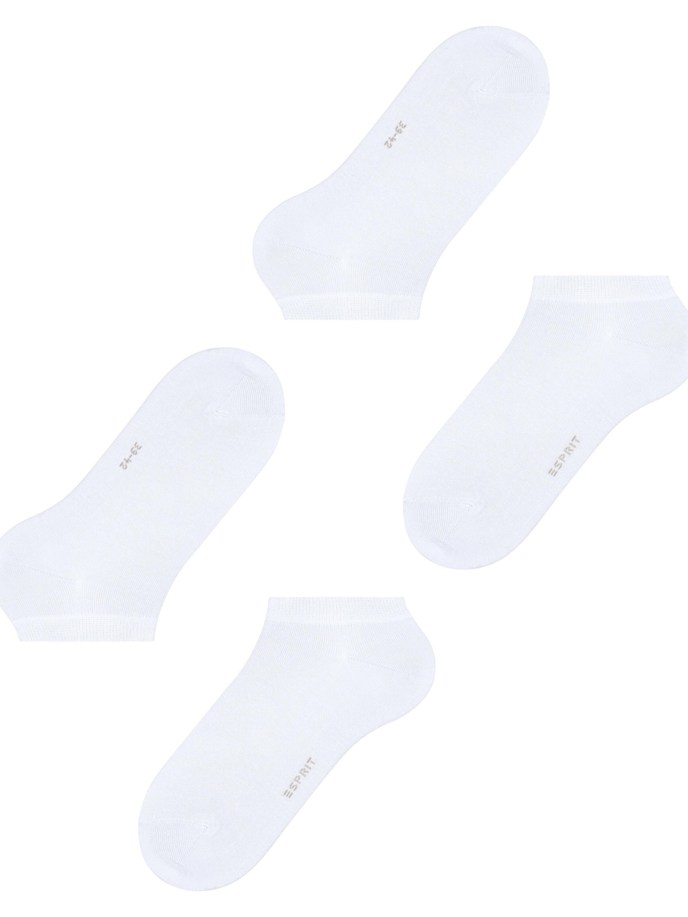 ESPRIT Füßlinge 'Basic Uni 2-Pack'‌‌‌‌‌ in Weiß: Vorderseite