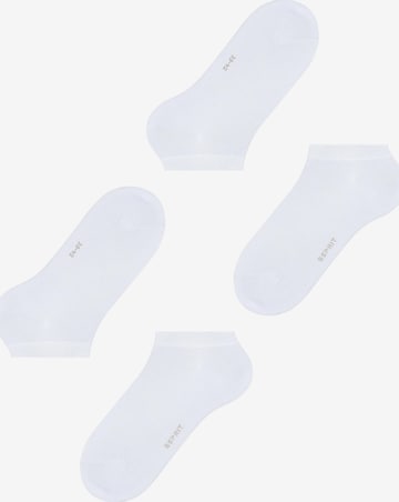 ESPRIT Füßlinge 'Basic Uni 2-Pack' in Weiß: Vorderseite