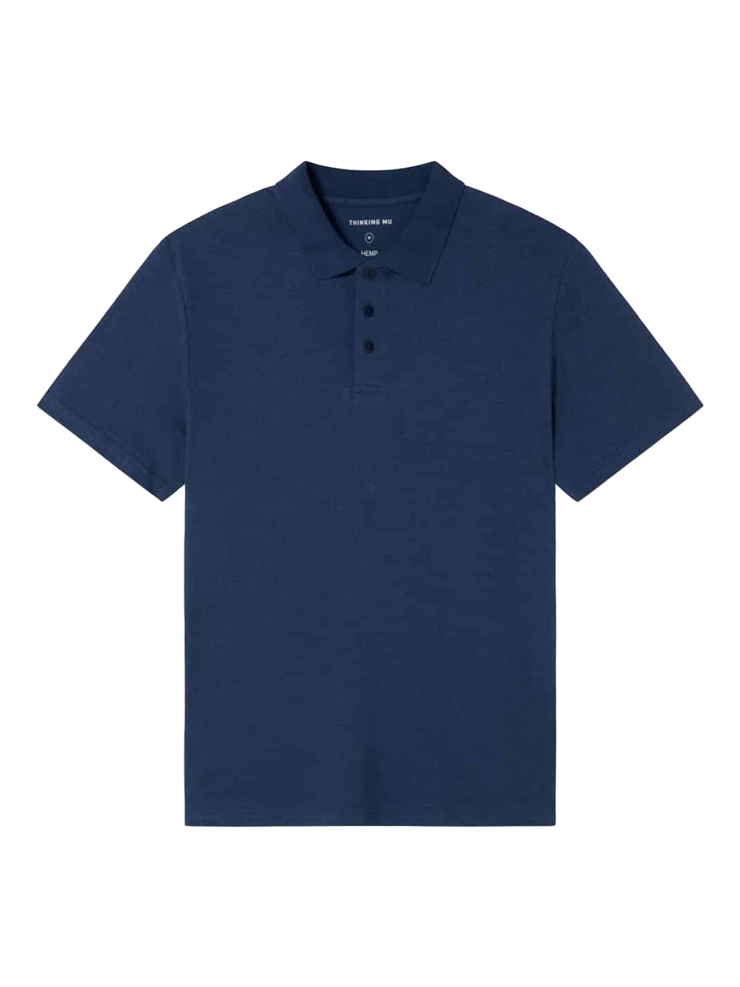 Thinking MU Poloshirt in Blau: Vorderseite