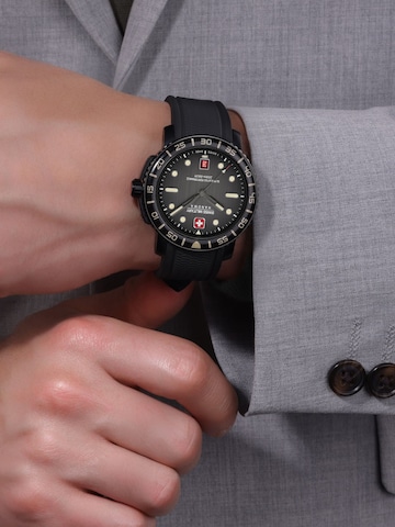 SWISS MILITARY HANOWA Uhr 'Black Marlin' in Schwarz: Vorderseite