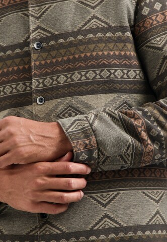No Excess Comfort fit Button Up Shirt in Brown