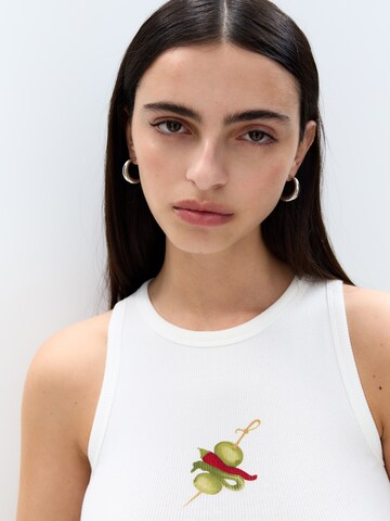 Top 'GILDA' di Pull&Bear in bianco