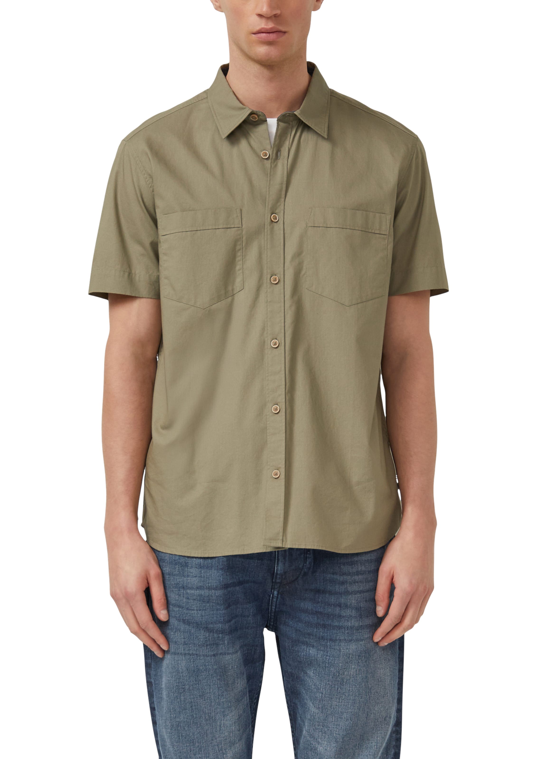 s.Oliver Regular Fit Hemd in Grün: Vorderseite