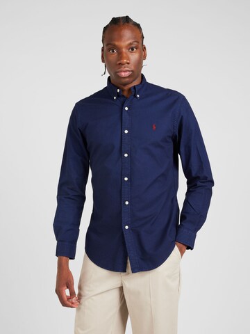 Coupe slim Chemise Polo Ralph Lauren en bleu : devant