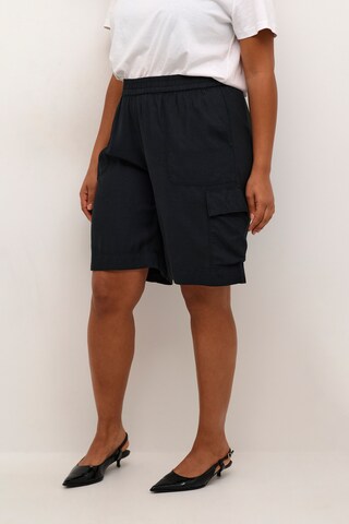 Loosefit Pantaloni cargo 'Mille' di KAFFE CURVE in nero: frontale