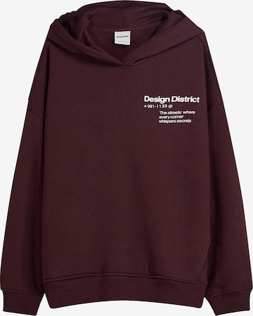 Felpa di Bershka in rosso: frontale