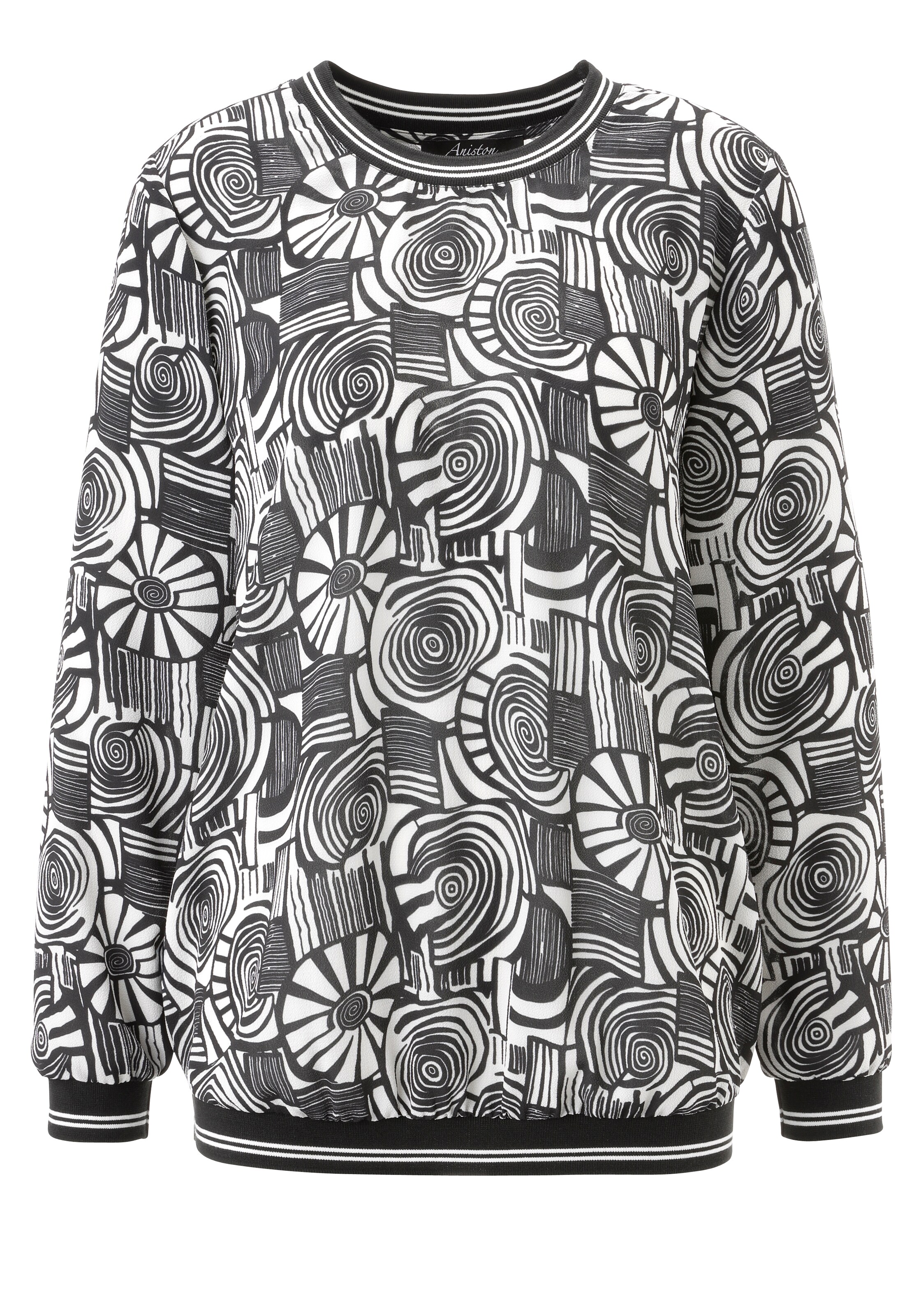 Aniston SELECTED Sweatshirt in Schwarz: Vorderseite