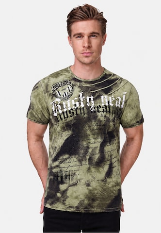 T-Shirt Rusty Neal en vert : devant