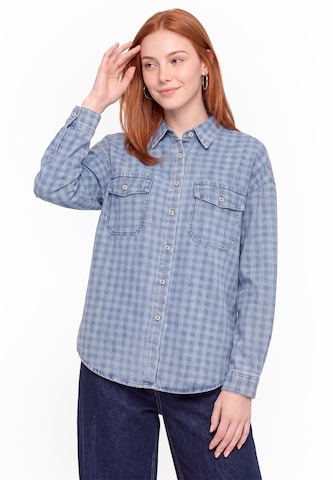 MYMO - Blusa em azul: frente