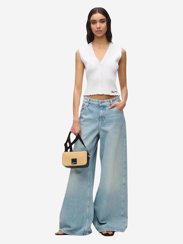 KARL LAGERFELD JEANS Top 'KLJ Light Knit Top B2W18024' in Wit