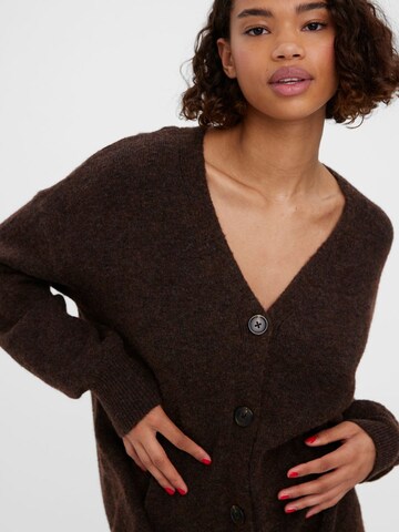 VERO MODA Knitted Coat in Brown