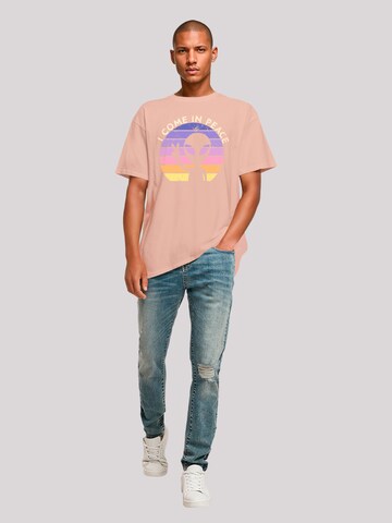 F4NT4STIC Shirt 'Alien Peace Sunset' in Roze