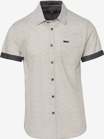 KOROSHI Button Up Shirt in Grey: front