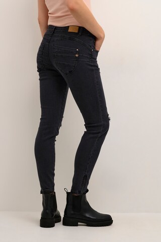 Skinny Jean 'Josefine ' Cream en noir