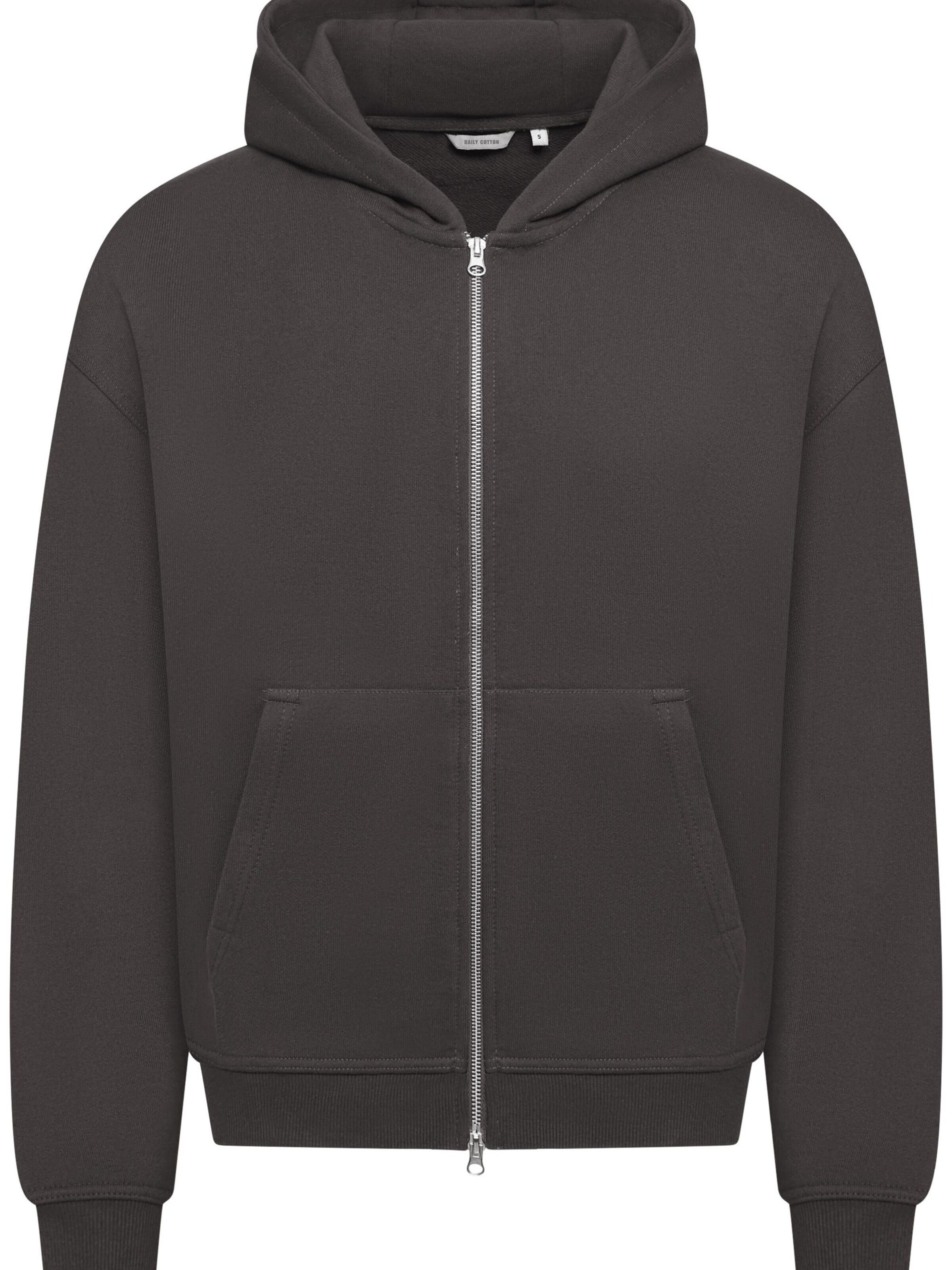 Daily Cotton Sweatjacke 'DCBEND'‌‌‌‌‌‌‌‌‌ in Grau: Vorderseite