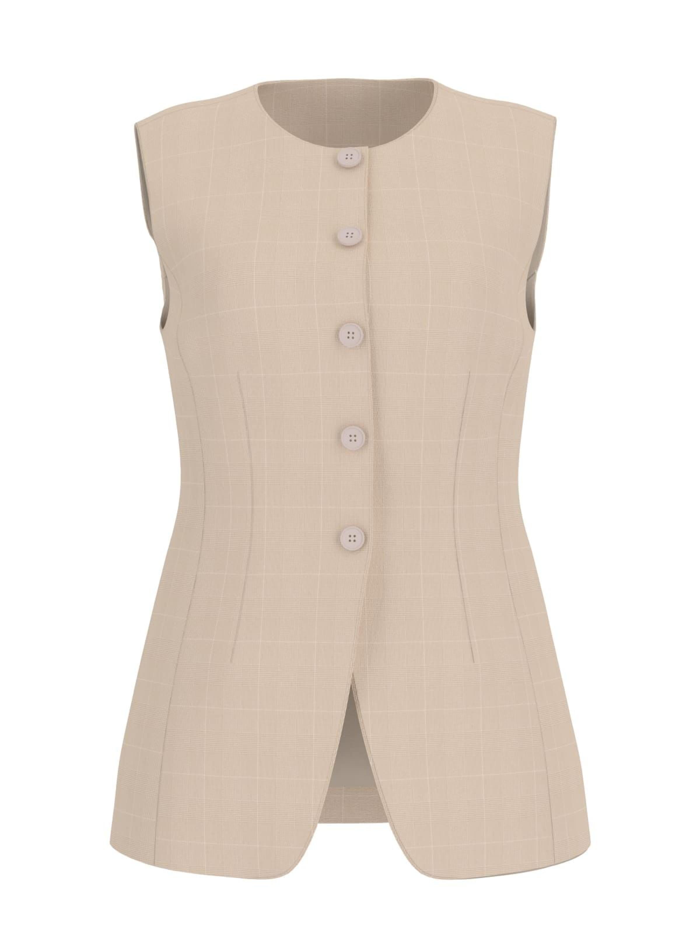 GUESS - Chaleco en beige: frente